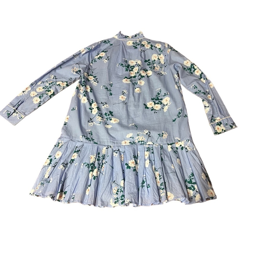 Like New Laroque for Tuckernuck Blue Floral Ruffle Hem Dress Size XS - Picture 9 of 11